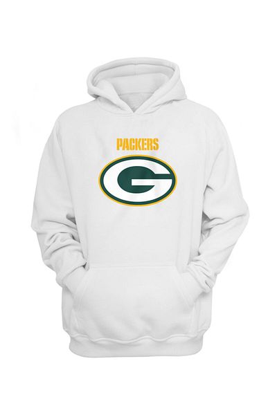 usateamfans Ανδρικό φούτερ με κουκούλα White Green Bay Packers