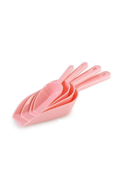 Emr züccaciye Emr Food Shovel 4 Pieces - Practical Jar Measurement Flour Pulses Shovel Pink