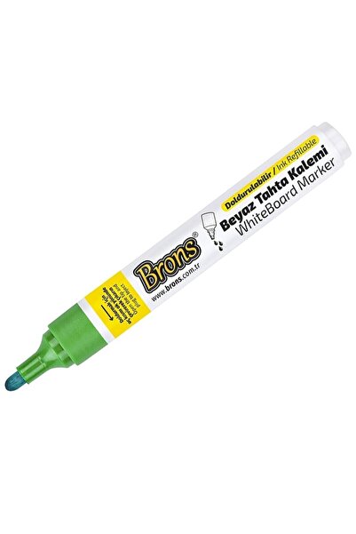 Brons Yeşil Doldurulabilir Tahta Kalemi + Yeşil Tahta Kalemi Mürekkebi 30 cc
