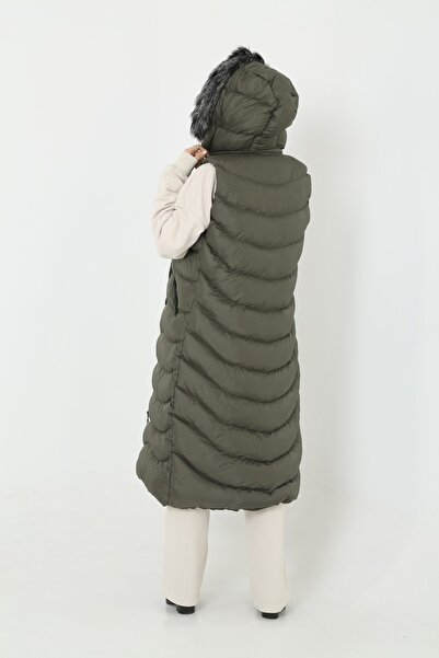 KMKkombin Women's Padded Long Puffer Vest