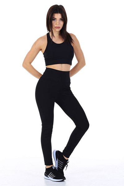 vawensea Women's High Waist Belted Black Color Recovery Leggings