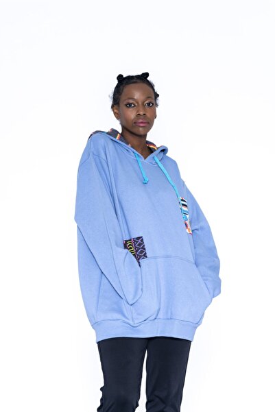 Havai Mor Oversize Kadın Sweatshirt