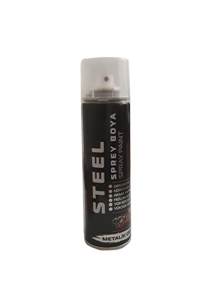 STEEL Metalik Gri Sprey Boya 200 ml
