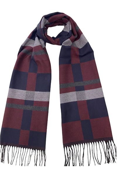Sarar Plaid Pattern Mixed Color Scarf M-14