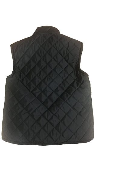 ae fashion Мъжки удобен черен ватиран пухен елек с джоб и полар отвътре