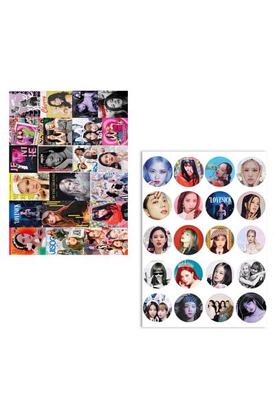 Güneş Kırtasiye Σετ αυτοκόλλητων Blackpink 6 τεμαχίων σελιδοδείκτη +
