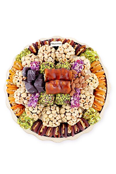 Bizim Yöre ''fındık Kıran'' Hediyelik Kayısı Kuru Meyve Lokum Çikolata Tepsis...