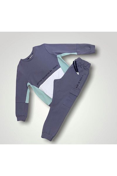 Çikoby Gray Boy's Tracksuit Set