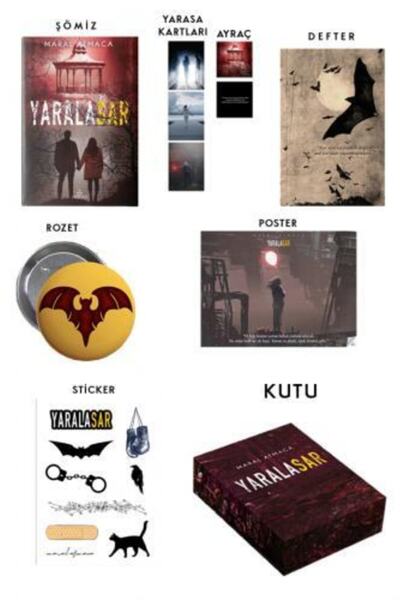 Ephesus Yayınları Özel Kutulu Seri- Yaralasar- 4 (ciltli) Maral Atmaca Ayraç Poster Defter Rozet Sticker