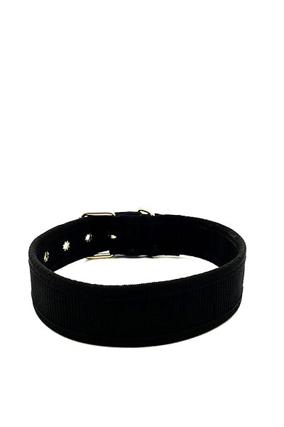 Tasma Market Black Soft Textured Column Dog Collar