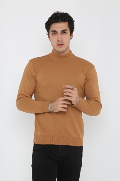 KMKkombin Ανδρικό πουλόβερ με πλήρες λαιμό Plus Size