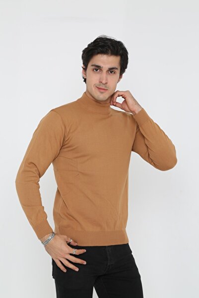 KMKkombin Ανδρικό πουλόβερ με πλήρες λαιμό Plus Size