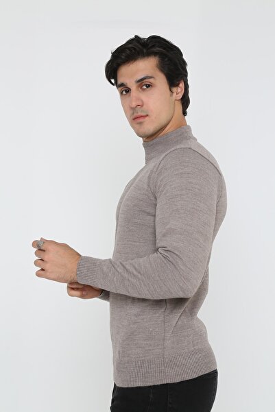 KMKkombin Plus Size Full Turtleneck Men's Sweater