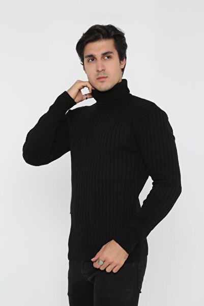 KMKkombin Ανδρικό πουλόβερ με πλήρες λαιμό Plus Size