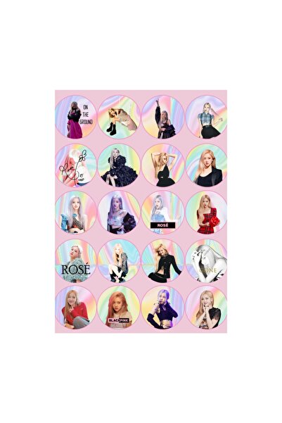 Güneş Kırtasiye Foaie de autocolante Blackpink Rose A4-50mm 20 autocolante ro...