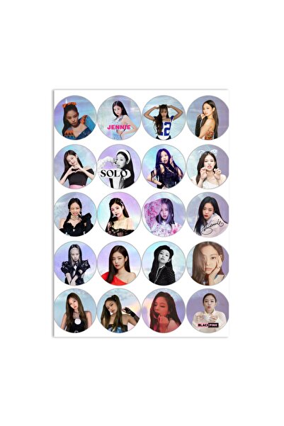Güneş Kırtasiye Blackpink Jennie list sa stikerima A4-50mm 20 okruglih stikera