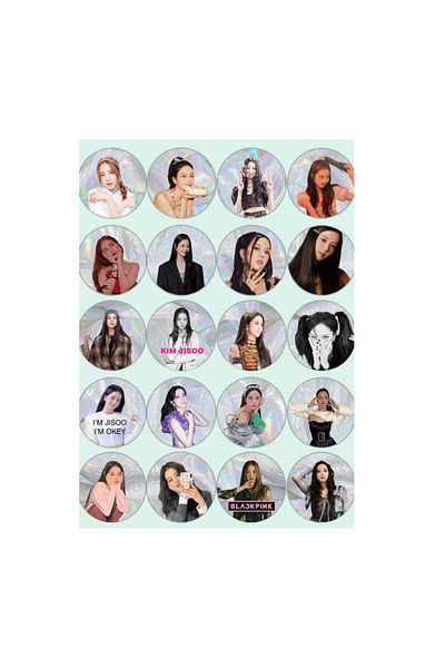 Güneş Kırtasiye Blackpink Jisoo Αυτοκόλλητο Σελίδα A4-50mm 20 Στρογγυλό Αυτοκόλλητο