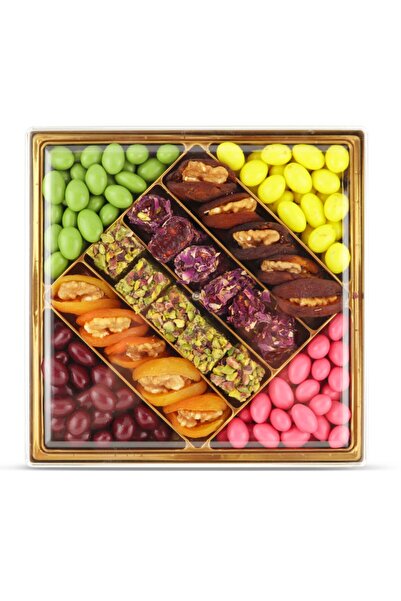 Bizim Yöre "elit" Hediyelik Çikolata Lokum Kuru Meyve Şekerleme Kutusu Lüx 0,...