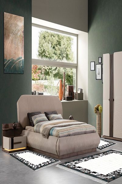 Alanur Home Eko Trend Djt Πλενόμενη Αντιολισθητική Βάση 3 τεμαχίων Υπνοδωματίου 1495 Μοντέρνο Μαύρο