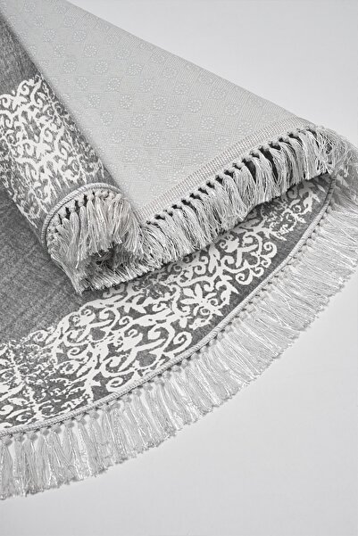 Alanur Home Eko Trend Djt Yıkanabilir Kaymaz Taban Oval 3 Lü Yatak Odası Takımı 1460 Modern Gri