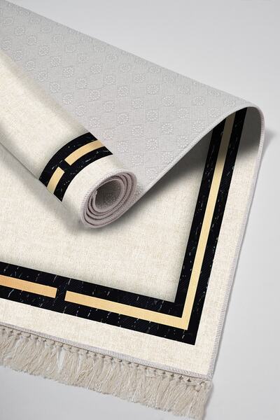 Alanur Home Eco Trend Djt Washable Non-Slip Base 3-Piece Bedroom Set F5006 Modern Beige