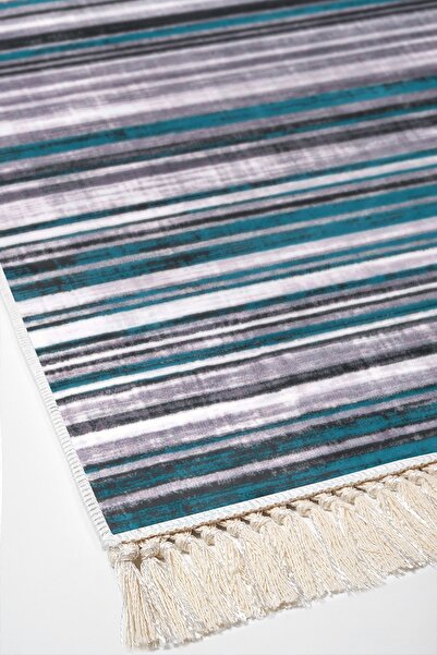 Alanur Home Eco Trend Djt Washable Non-Slip Base 3-Piece Bedroom Set 1677 Gradient Turquoise