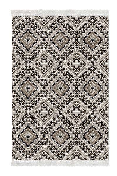 Alanur Home Eko Trend Djt Washable Non-Slip Base Σετ κρεβατοκάμαρας 3 τεμαχίων 1931 Nordic Coffee Cream