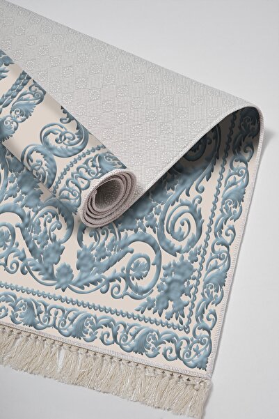 Alanur Home Eko Trend Djt 3-компонентний набір мийних килимків для ванної кімнати з нековзною основою 747 Класичний синій