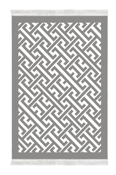 Alanur Home Eko Trend Djt 2 Pack Πλενόμενο Αντιολισθητικό Χαλάκι Μπάνιου 769 Μοντέρνο Γκρι (60 X 100 - 50 X 60)