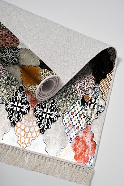 Alanur Home Eco Trend Djt Washable Non-Slip Base 3-Piece Bedroom Set Mu120 Patchwork Colorful