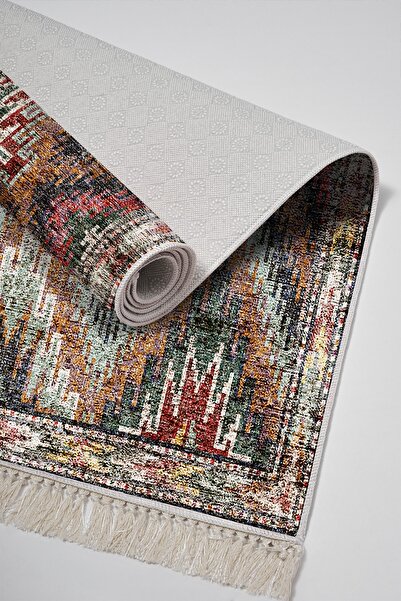 Alanur Home Eko Trend Djt Yıkanabilir Kaymaz Taban 3 Lü Yatak Odası Takımı F5003 Iskandinav Renkli