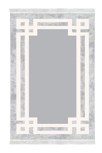 Alanur Home Eko Trend Djt 3-Pece Washable Non-Slip Σετ πατάκι μπάνιου 657m Μοντέρνο Γκρι