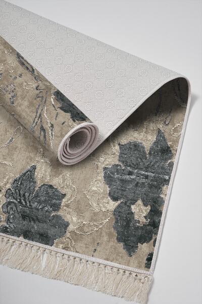 Alanur Home Eco Trend Djt 3-Piece Washable Non-Slip Base Bathroom Mat Set 660m Watercolor Beige