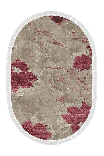 Alanur Home Eko Trend Djt 2 Pack Πλενόμενη Βάση Οβάλ Χαλάκι Μπάνιου 660m Ακουαρέλα σε σκόνη (50 X 80 - 40 X 50)