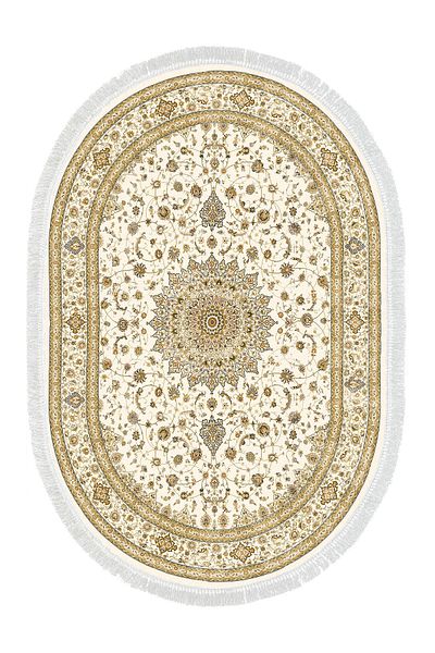 Alanur Home Eko Trend Djt 2 Li Πλενόμενη Βάση Οβάλ Χαλάκι Μπάνιου P1360 Ottoman Cream (50 X 80 - 40 X 50)