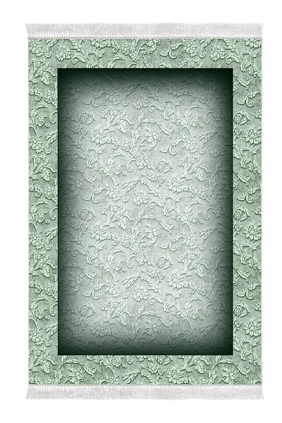 Alanur Home Eko Trend Djt 2 Pack Πλενόμενο Αντιολισθητικό Χαλάκι Μπάνιου 767 Green with Border (50 X 80 - 40 X 50)