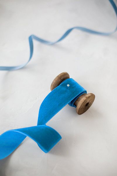 E Elmas Turquoise Velvet Ribbon (2CM - 5M)