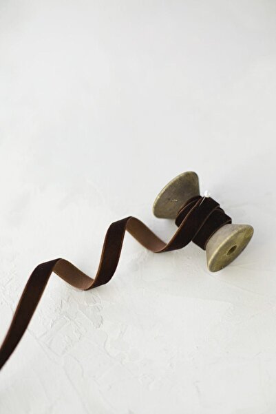 E Elmas Kahverengi Kadife Kurdele (1CM - 5M)