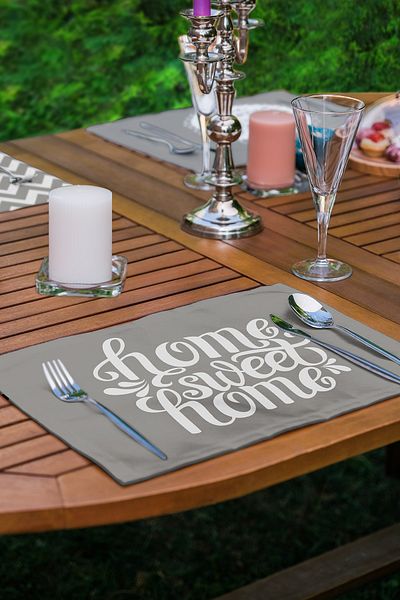 Realhomes Set de servicii americane cu tematică Home Sweet din 4 piese