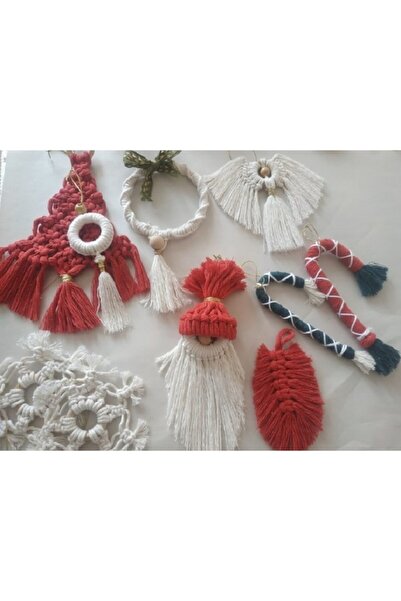 HD Makrome Yılbaşı Ağacı Süsleri (10 Parça)