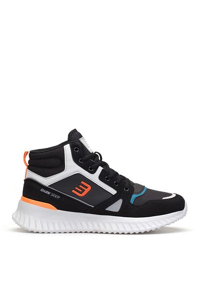 DARK SEER Schwarz-grau-orangefarbener Herren-Sneaker