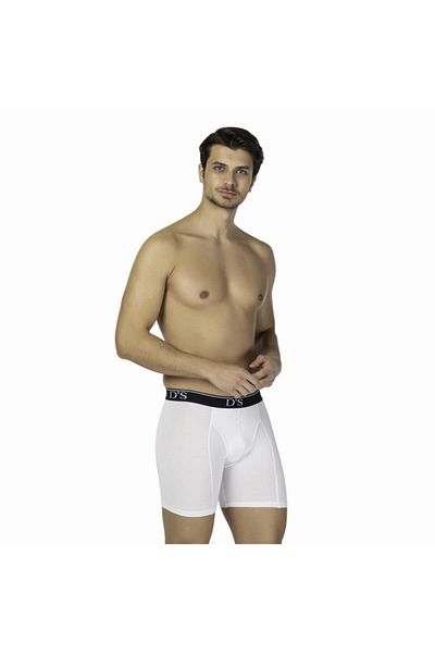 D'S Damat 110 Ανδρικά Μακριά Μπόξερ - Λευκό