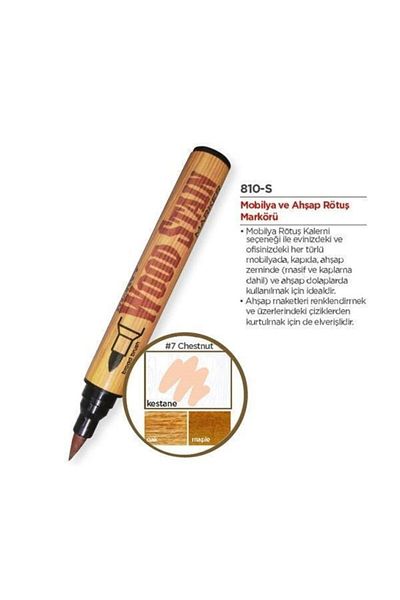 Marvy Wood Stain Wooden Touch Up Pen Chestnut