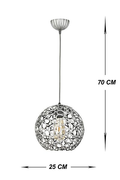 VENON Star Patterned Black Silver Chandelier - Single Case 0049686