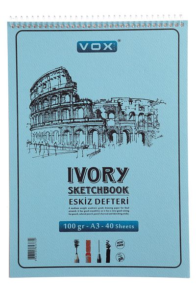 Vox Art Caiet de desen pentru schițe de 100 gr - A-3, 40 coli
