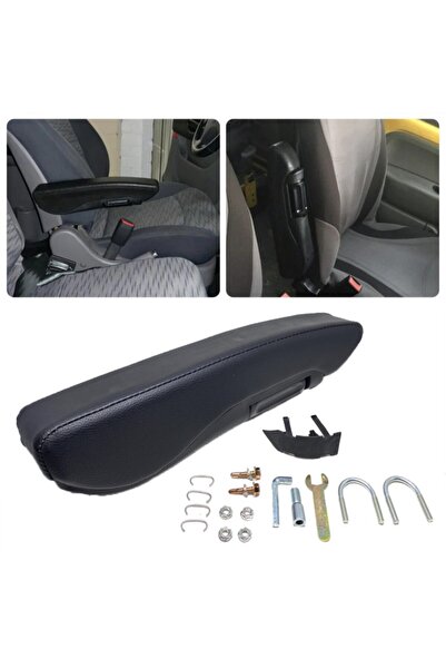 Oto Aksesuarcım مسند ذراع السيارة الصغير القابل للتعديل على المقعد، مسند ذراع اليد اليمنى باللون الأسود