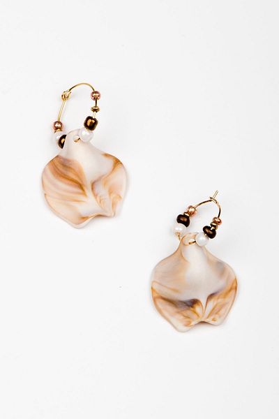 Lila Rosa Seashell Authentic Earrings