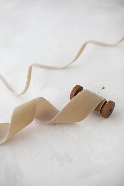 E Elmas Βελούδινη κορδέλα Milk Coffee 2cm - 5m