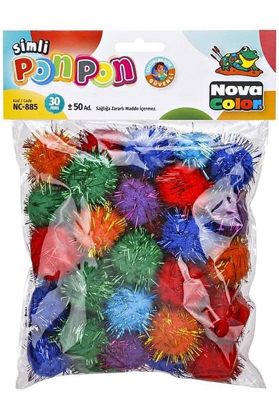 Nova Color Brand: Nova Color Pompom Silvery 30 mm Nc-885 Category: Stationery Set