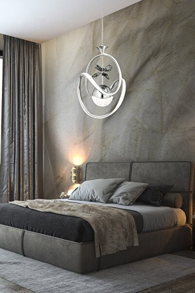 burenze Modern Kademeli 3 Renk Salon Mutfak Oturma Odası Avize Sarkıt Power L...